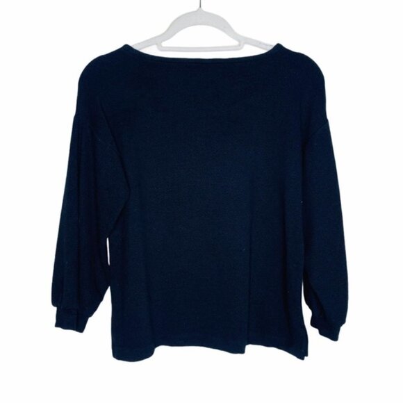 J. Crew Textured Double Knit Balloon Sleeve Boxy Blouse XS - Picture 5 of 10